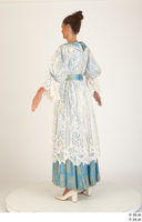  Photos Woman in Historical Dress 29 15th century Historical clothing a poses white dress whole body 0004.jpg